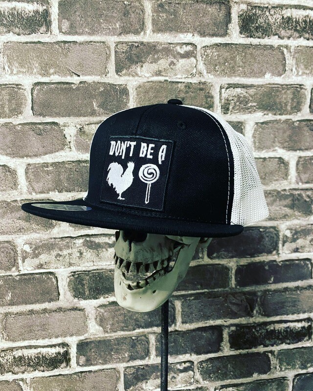 DONT BE A COCK SUCKER- WHITE MESH - PATCH  - SNAP BACK
