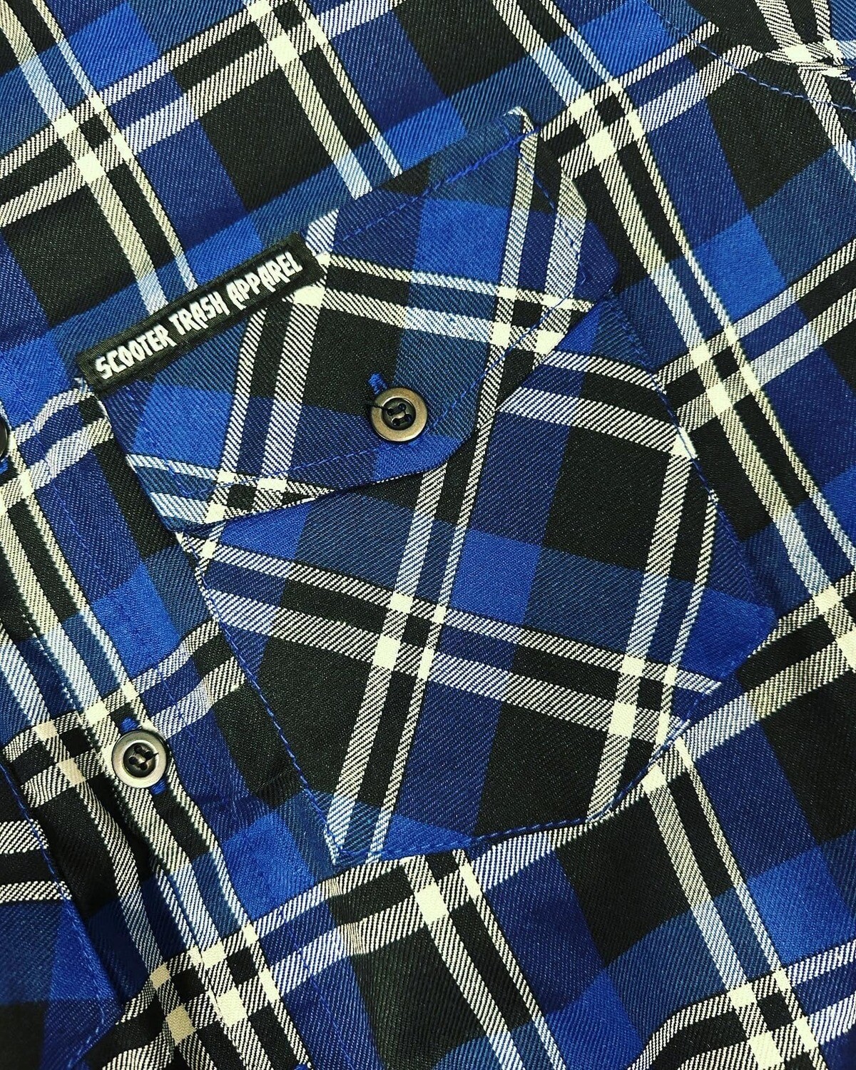 BLUE/WHITE/BLACK -  FLANNEL
