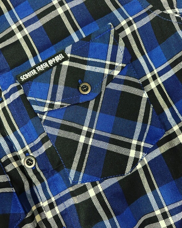 BLUE/WHITE/BLACK -  FLANNEL