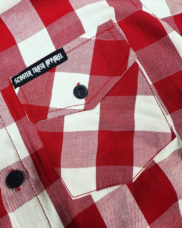 RED &amp; WHITE -  FLANNEL