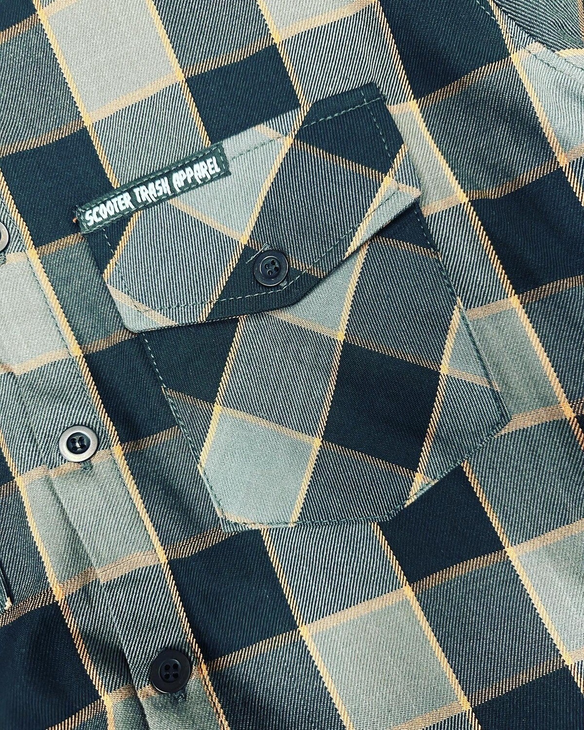 GRAY/BLACK/ORANGE - FLANNEL
