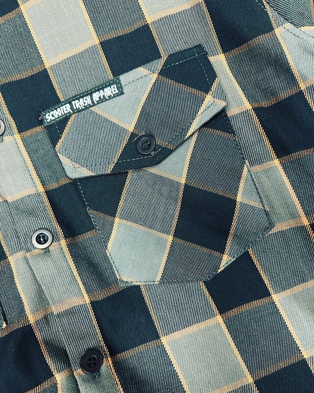 GRAY/BLACK/ORANGE - FLANNEL