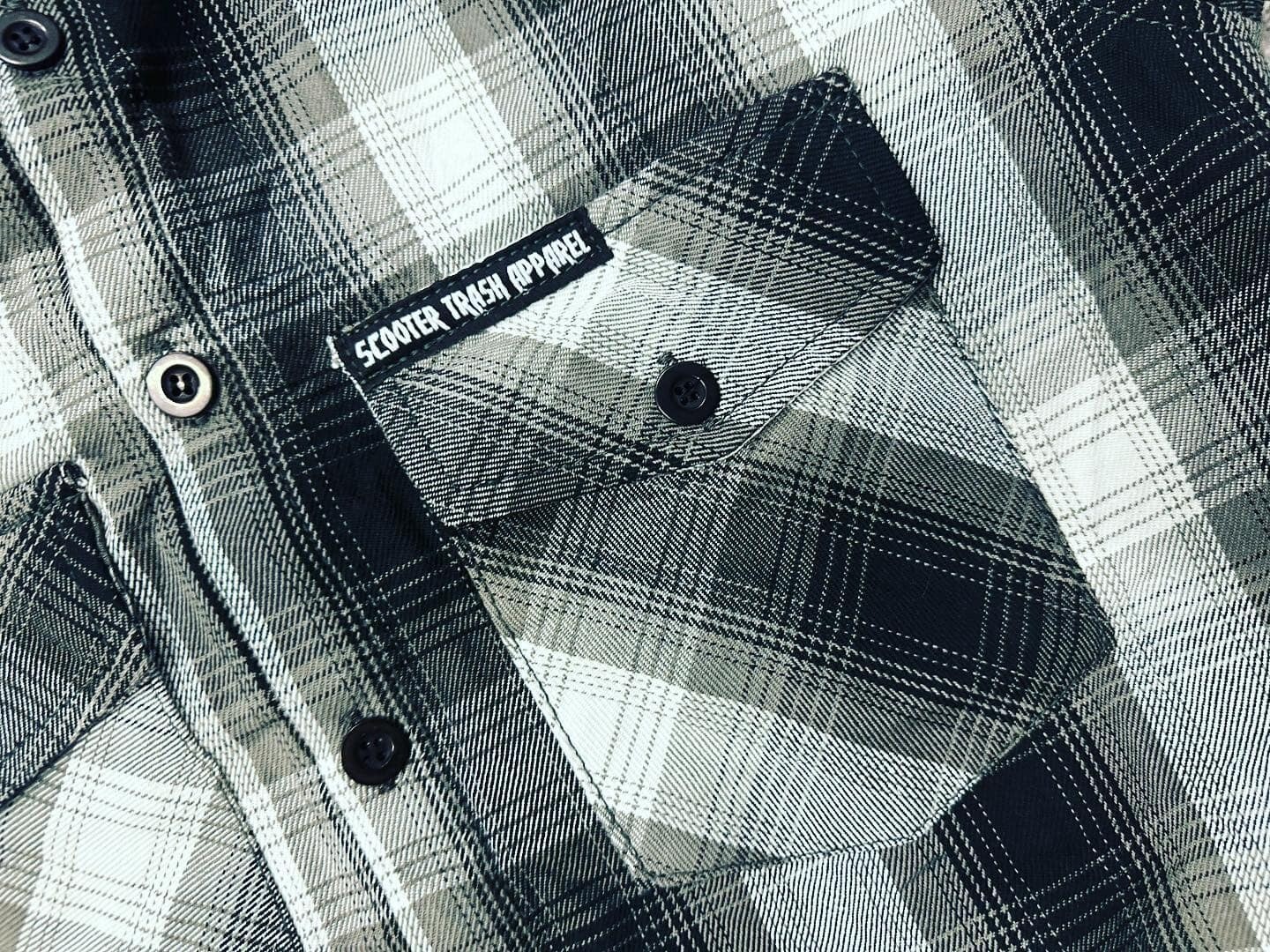 GRAY WHITE BLACK- FLANNEL