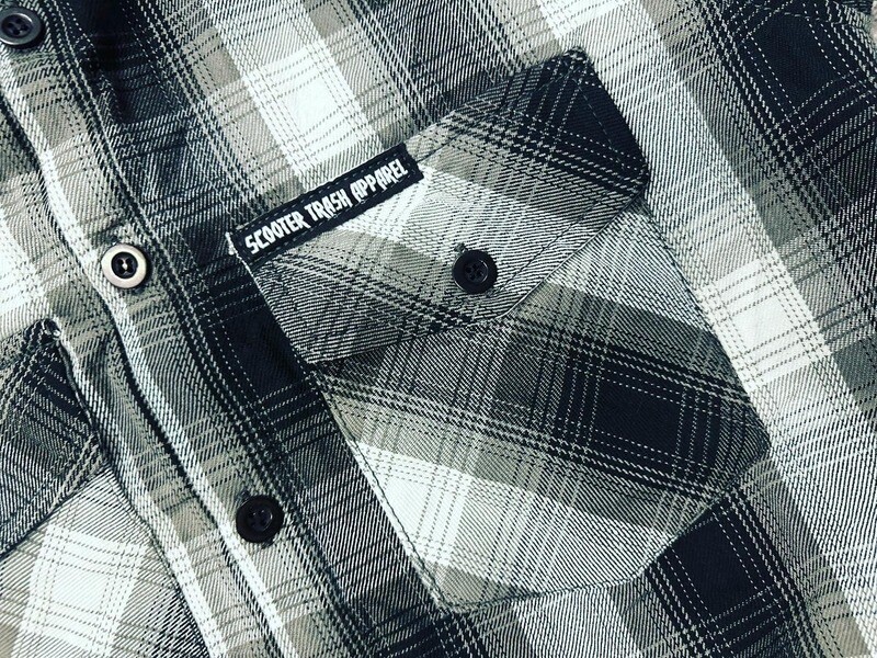 GRAY WHITE BLACK- FLANNEL