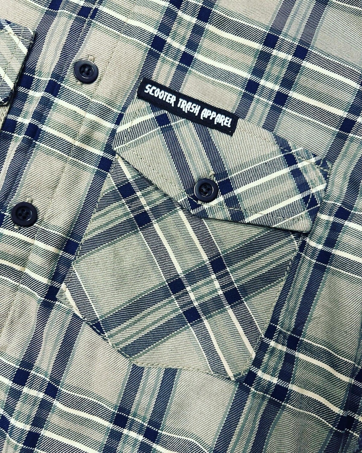 GRAY/BLUE/ WHITE - FLANNEL