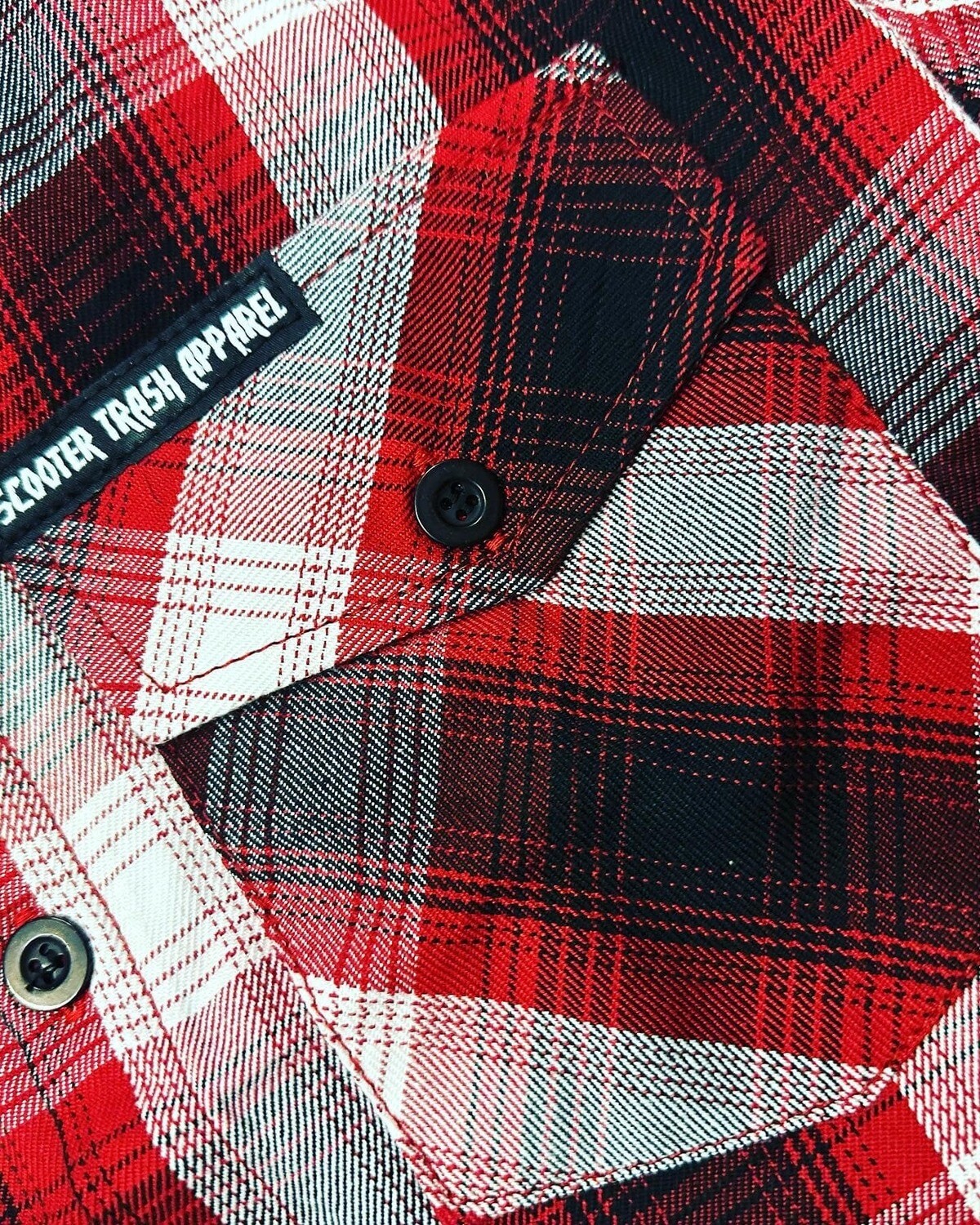 RED WHITE BLACK- FLANNEL