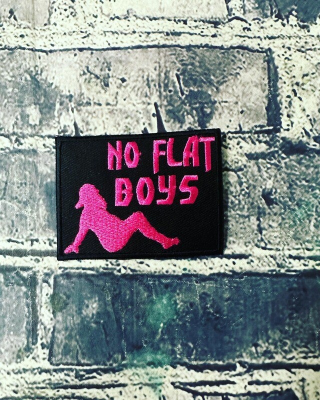 NO FLAT BOYS- HOT PINK- PATCH