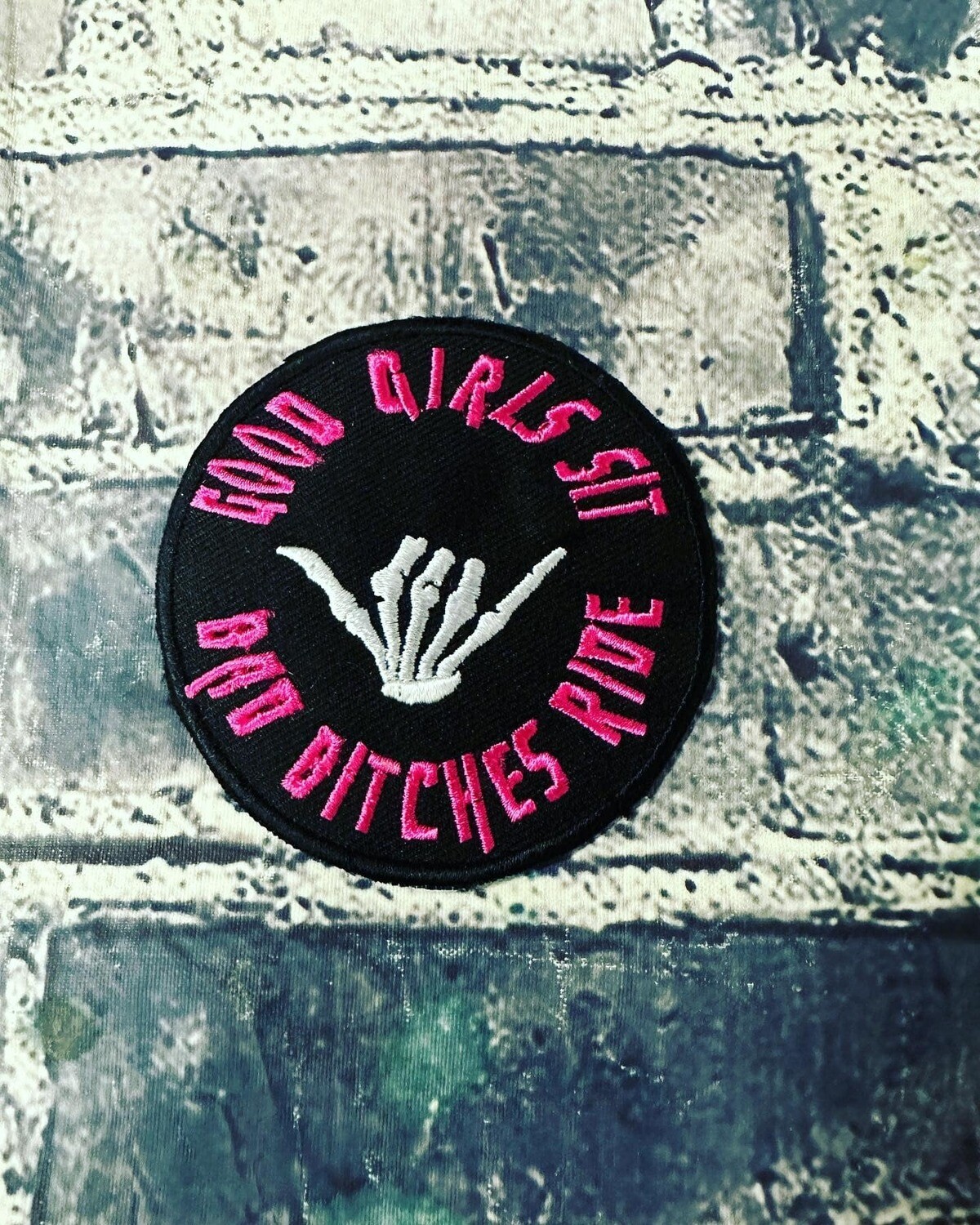 GOOD GIRLS SIT BAD BITCHES RIDE- HOT PINK- PATCH