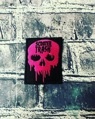 SCOOTER TRASH DRIP SKULL - HOT PINK- PATCH