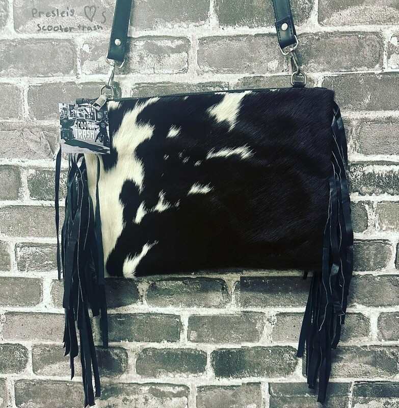 CROSS BODY - COWHIDE - FRINGE BAG - #1