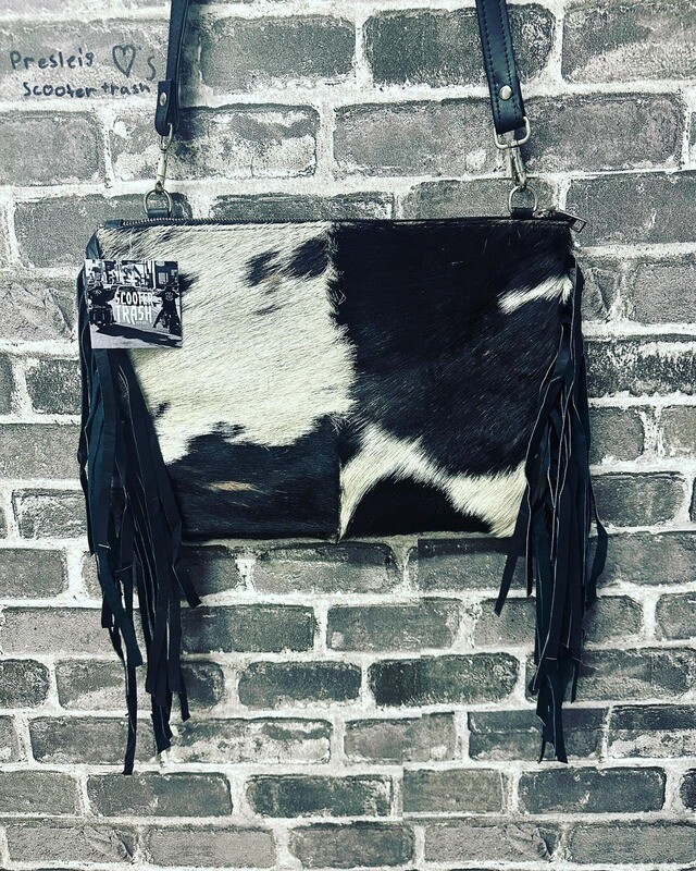 CROSS BODY - COWHIDE - FRINGE BAG - #4