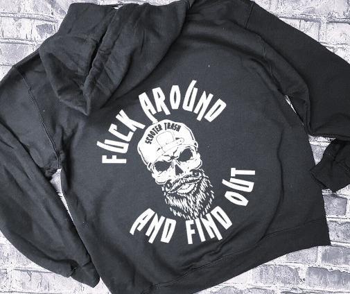 FUCK AROUND AND FIND OUT - GUY SKULL - HOODIE