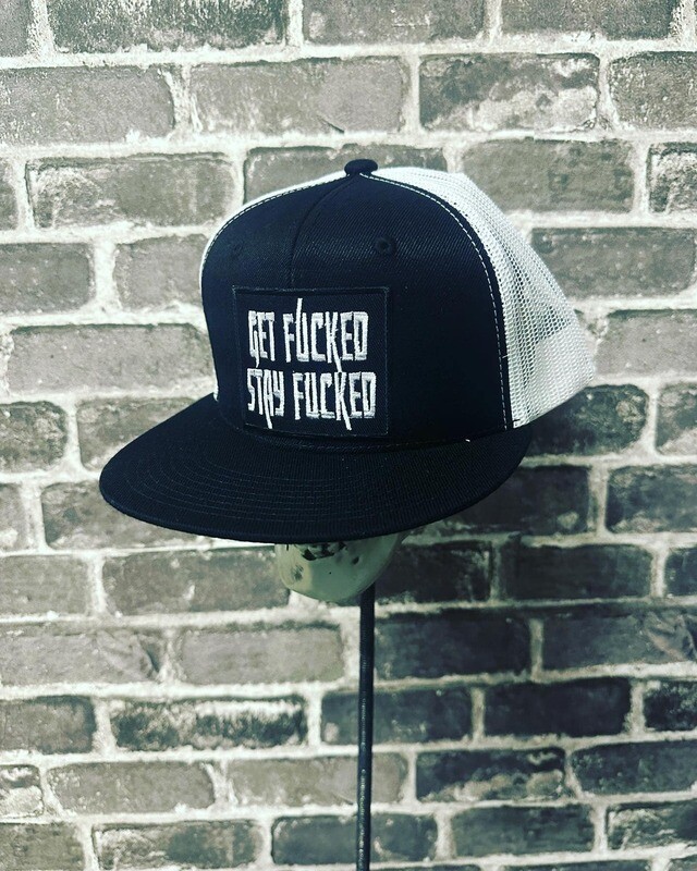 GET FUCKED STAY FUCKED - PATCH - BLACK WITH WHITEMESH BACK- SNAP BACK