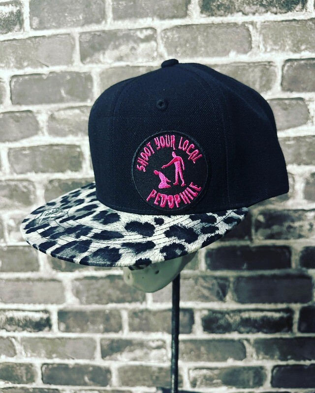 SHOOT YOUR LOCAL PEDO-CHEETAH PRINT- PATCH  - SNAP BACK