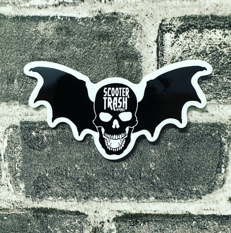 BAT SKULL (4 INCH SET OF 2) - STICKERS