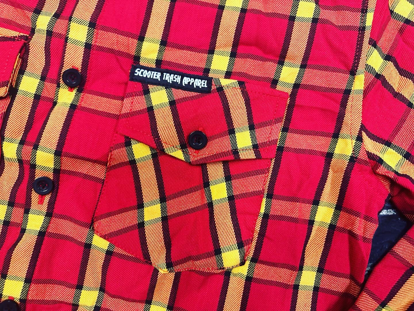 GOLD -RED- BLACK- FLANNEL