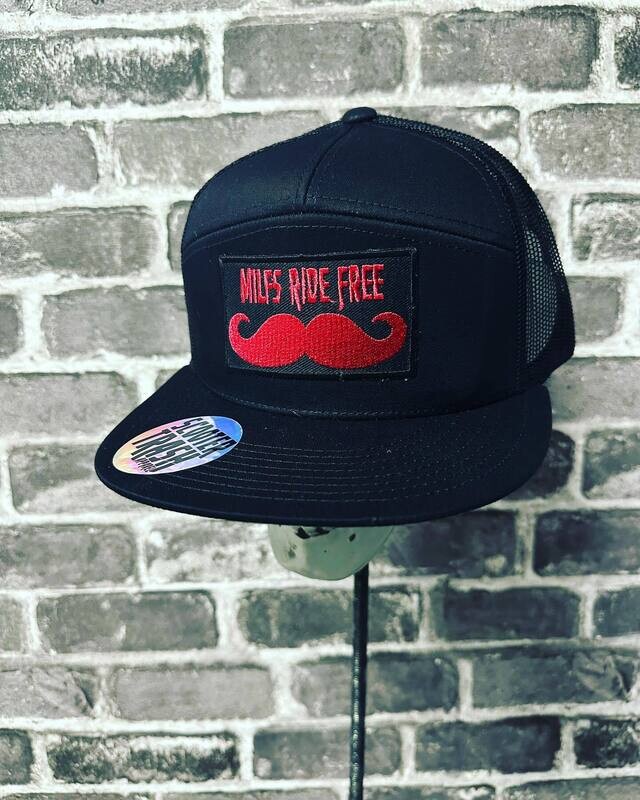 MILFS RIDE FREE -RED - PATCH - SOLID BLACK- SNAP BACK