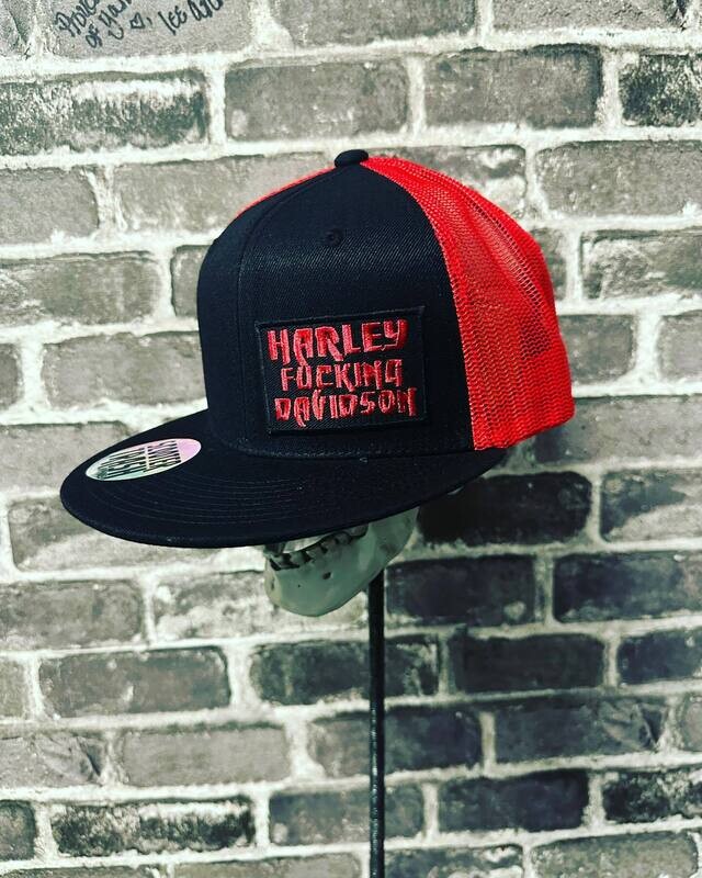 HARLEY FUCKING DAVIDSON-RED MESH - PATCH - SNAP BACK