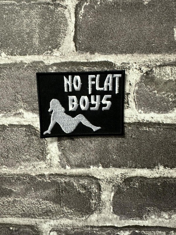 NO FLAT BOYS- WHITE- PATCH
