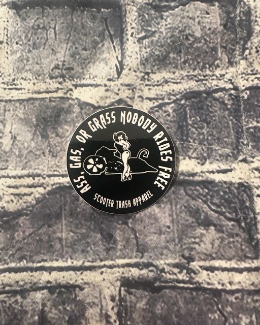 ASS, GAS, OR GRASS NOBODY RIDES FREE (3 INCH SET OF 2) - STICKERS