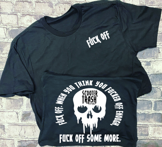 FUCK OFF -DRIP SKULL -T-SHIRT