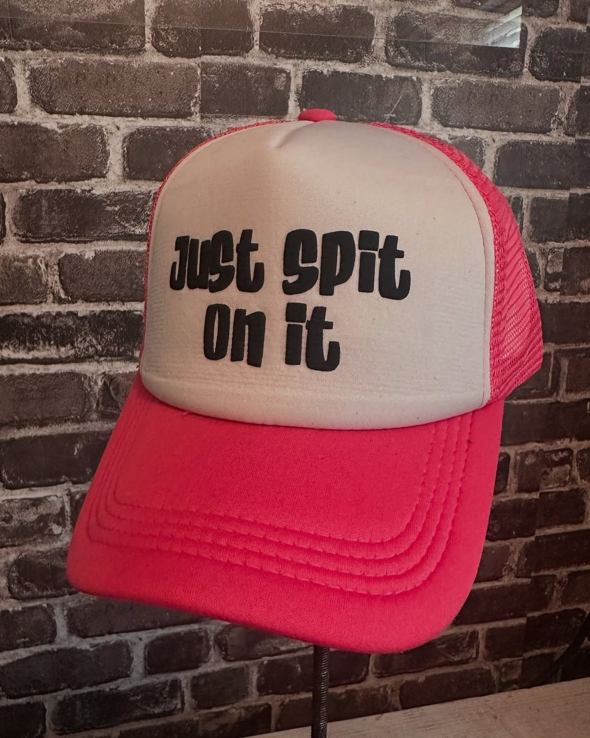 JUST SPIT ON IT - PINK - FOAM -SNAP BACK