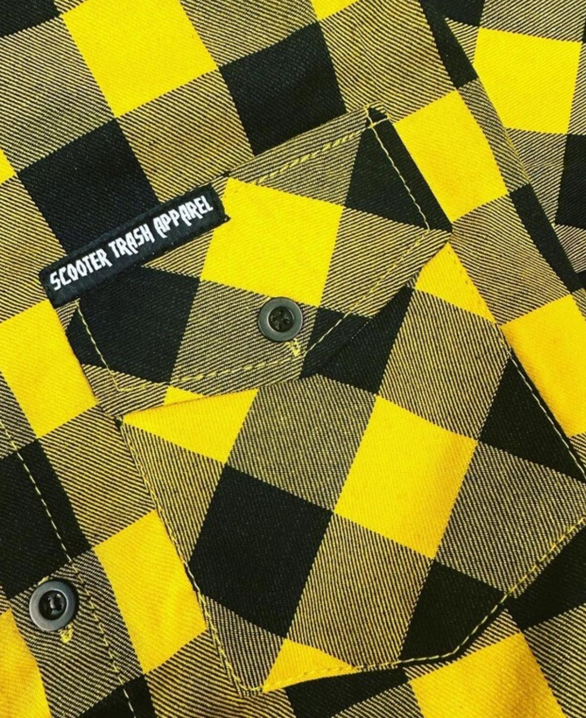 GOLD/BLACK-  FLANNEL, MEN SIZE: SMALL