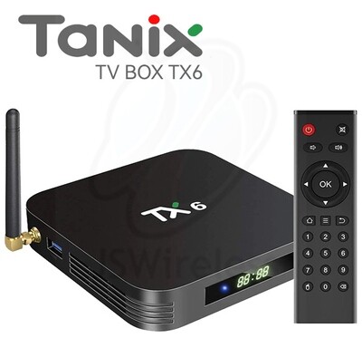 Tanix TX6 TV Box 4K 5G DualBand WiFi 4GB/32GB ARM A53 Quad Core Allwinner H6 Android 9.0