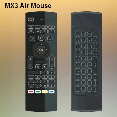 Mini teclado retroiluminado MX3 Air Mouse con control remoto por voz, compatible con Televisión, PC, Portátiles, Android TV / TV Box, Smart TV Box, Proyectores, Personal Home Theater, Mac, Linux