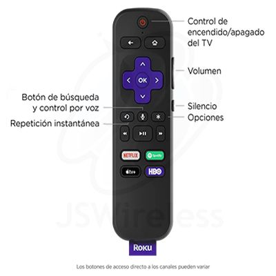 Control Remoto Original Roku con mando de Voz