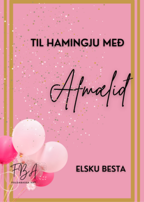Boðskort | Prentað öðru megin