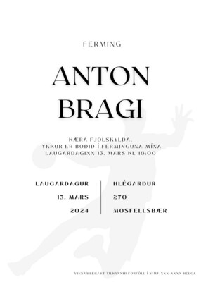 Boðskort | Prentað öðru megin