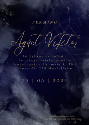 Boðskort | Prentað öðru megin