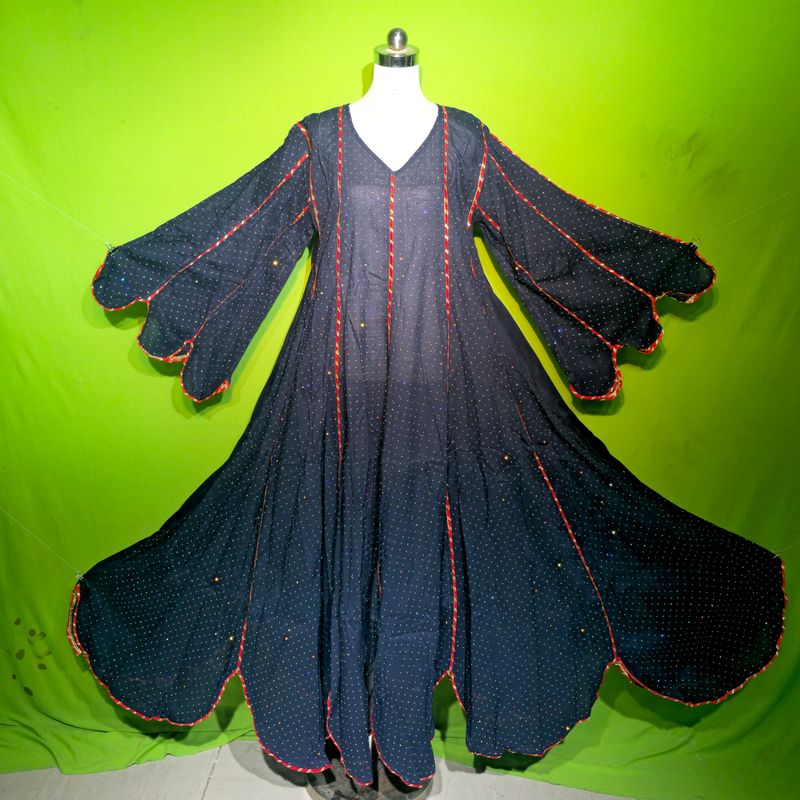 S-M Crystal Meher Dress 100% Cotton 57&quot; Inches Long Jalabiya