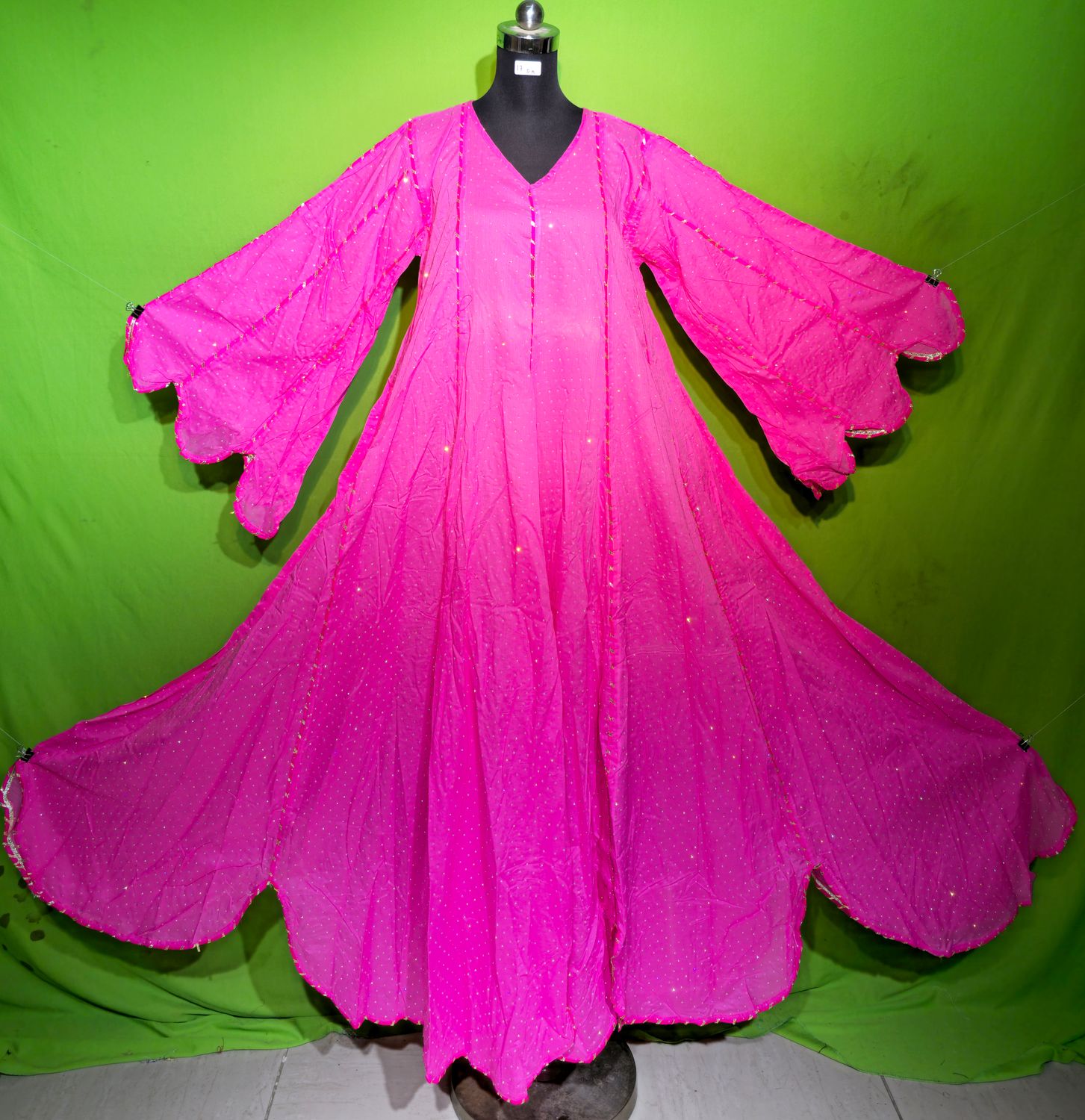 L-XL Crystal Meher Dress 100% Cotton 57&quot; Inches Long Jalabiya