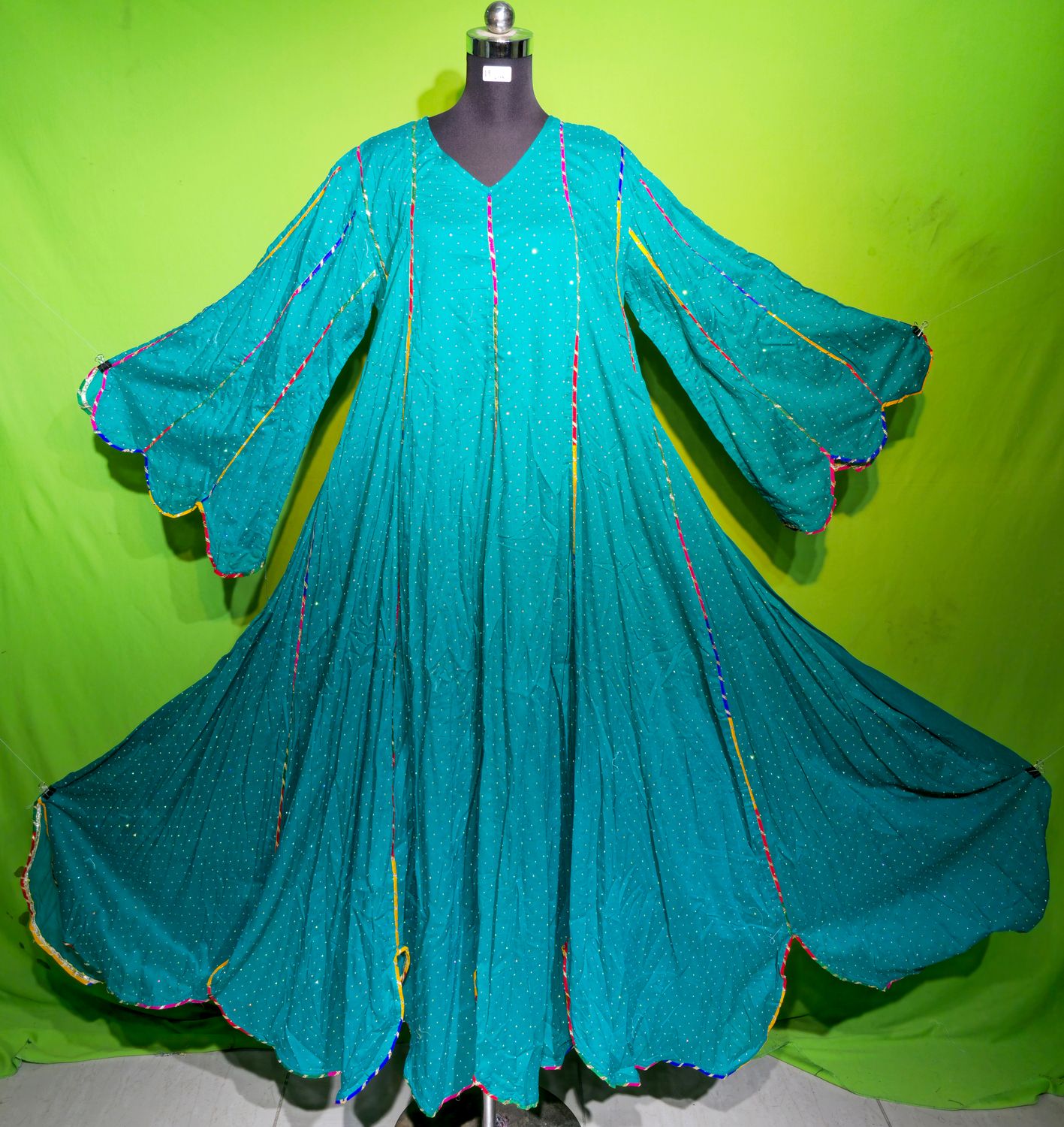 S-M Crystal Meher Dress 100% Cotton 57&quot; Inches Long Jalabiya