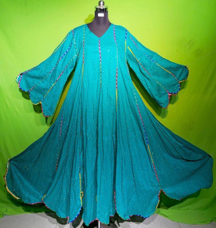 S-M Crystal Meher Dress 100% Cotton 57&quot; Inches Long Jalabiya