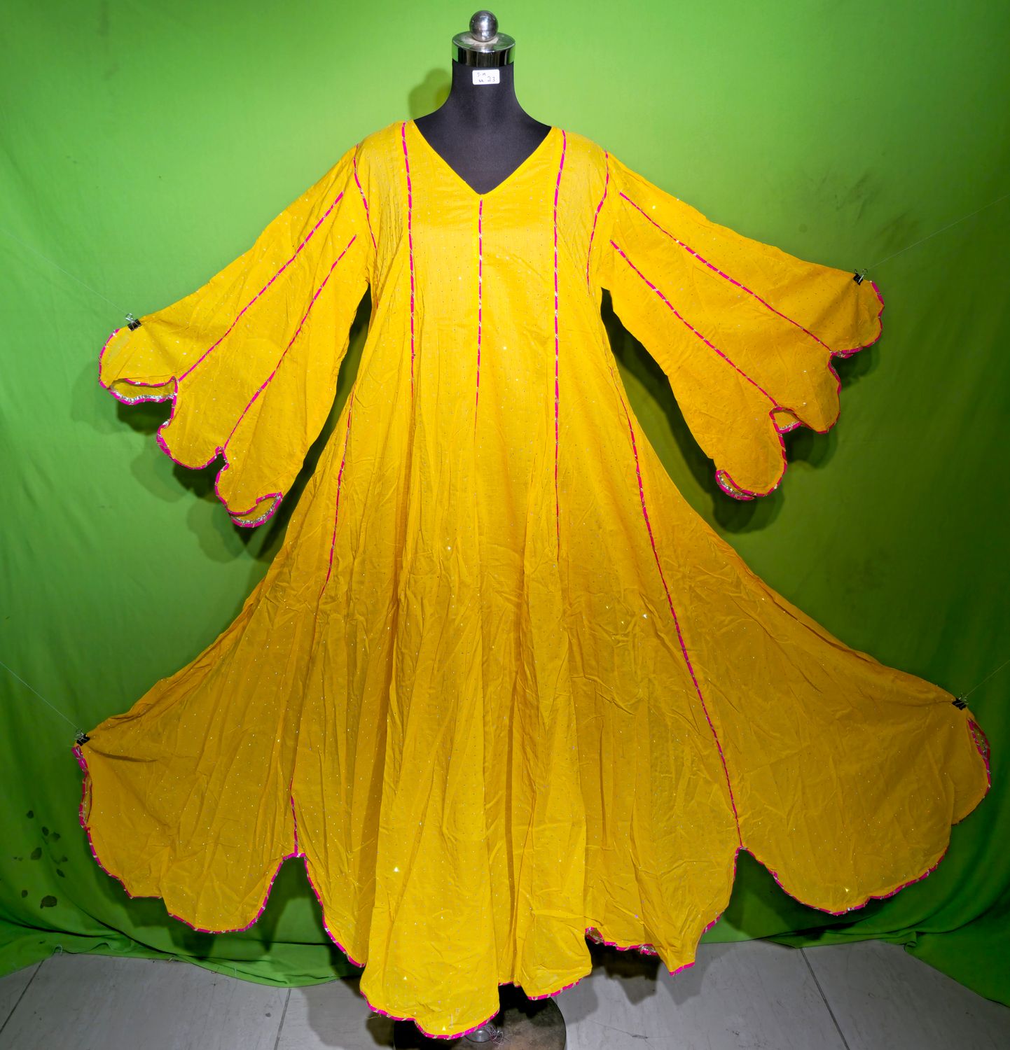 S-M Crystal Meher Dress 100% Cotton 57&quot; Inches Long Jalabiya