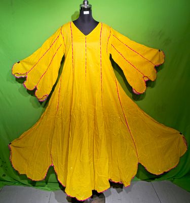 L-XL Crystal Meher Dress 100% Cotton 57&quot; Inches Long Jalabiya