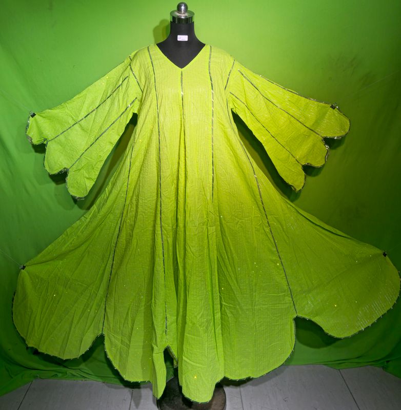 2XL-3XL Crystal Lurex Meher Dress 100% Cotton 57&quot; Inches Long Jalabiya