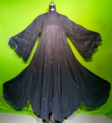 2XL-3XL Crystal Lurex Meher Dress 100% Cotton 57&quot; Inches Long Jalabiya