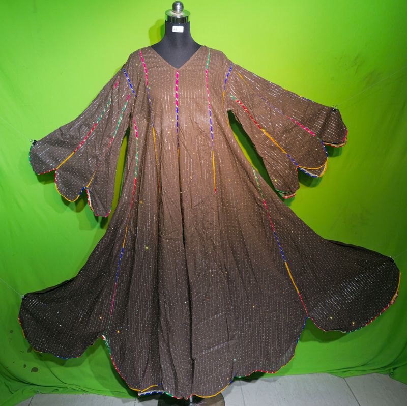 2XL-3XL Crystal Lurex Meher Dress 100% Cotton 57&quot; Inches Long Jalabiya