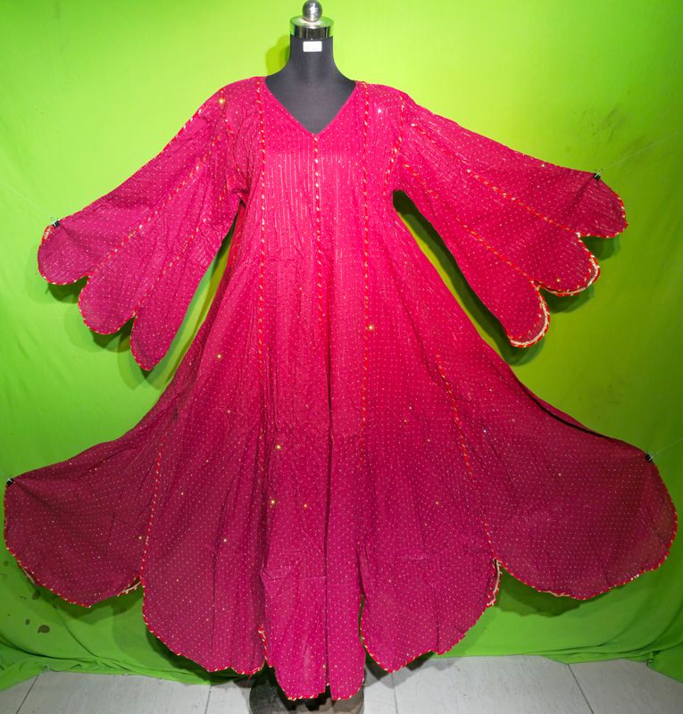 2XL-3XL Crystal Lurex Meher Dress 100% Cotton 57&quot; Inches Long Jalabiya