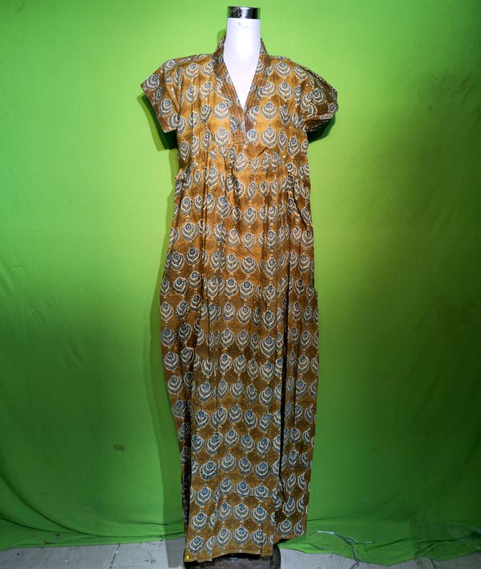 L-XL Crystal Amani Dress 100% Cotton 57&quot; Inches Long Jalabiya