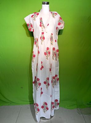S-M Crystal Amani Dress 100% Cotton 57&quot; Inches Long Jalabiya