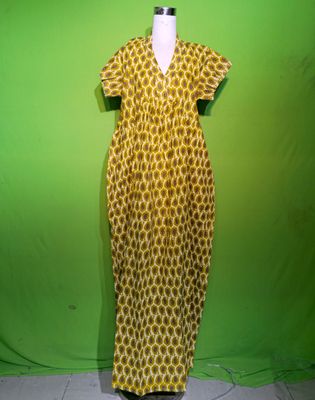 L-XL Crystal Amani Dress 100% Cotton 57&quot; Inches Long Jalabiya