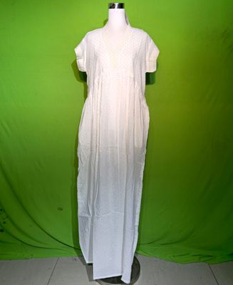 L-XL Crystal Amani Dress 100% Cotton 57&quot; Inches Long Jalabiya