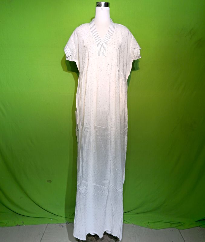 2XL-3XL Crystal Amani Dress 100% Cotton 57&quot; Inches Long Jalabiya