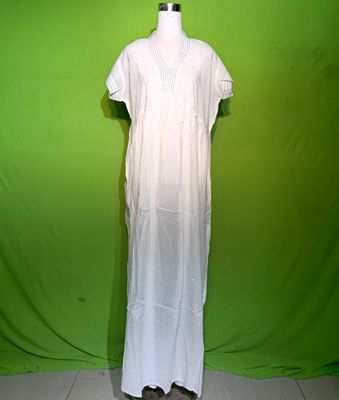 2XL-3XL Crystal Amani Dress 100% Cotton 57&quot; Inches Long Jalabiya