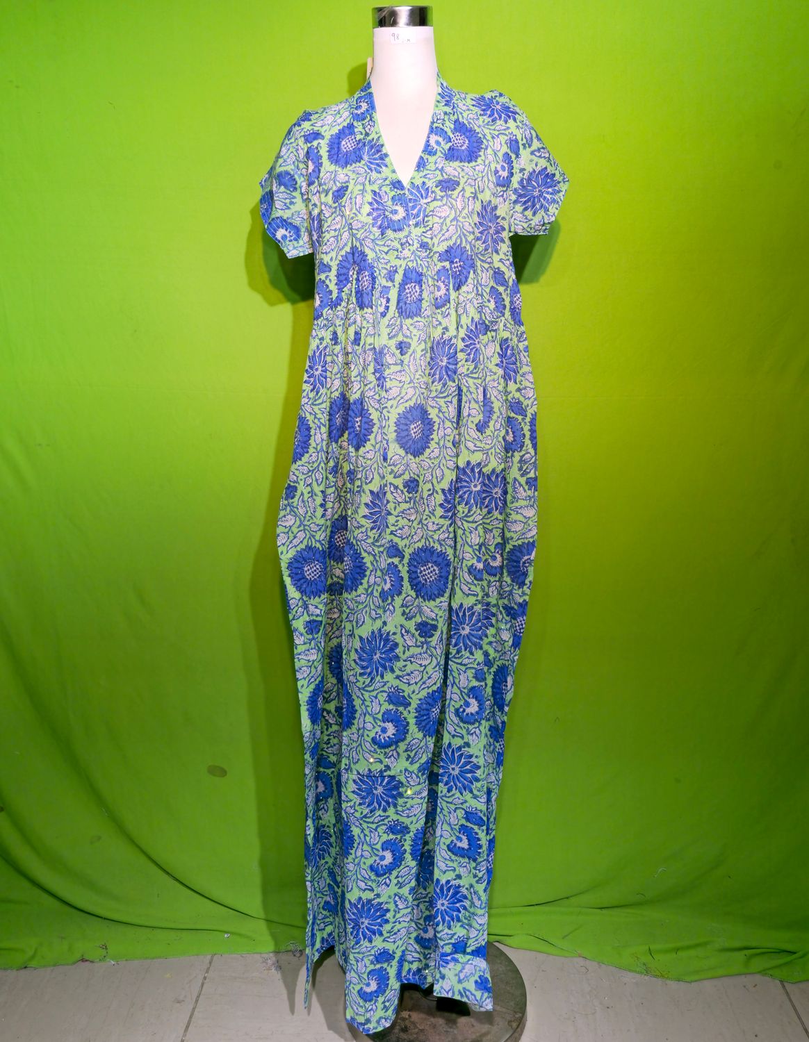 S-M Crystal Amani Dress 100% Cotton 57&quot; Inches Long Jalabiya